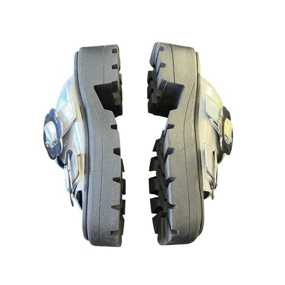 SHELLYS LONDON x DOLLS KILL Amber Flower Chunky Sole Sliders - Picture 6 of 13